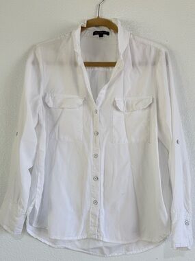 Velvet Heart Women’s Button Collared Shirt Long or Roll  Sleeves Front Pockets M